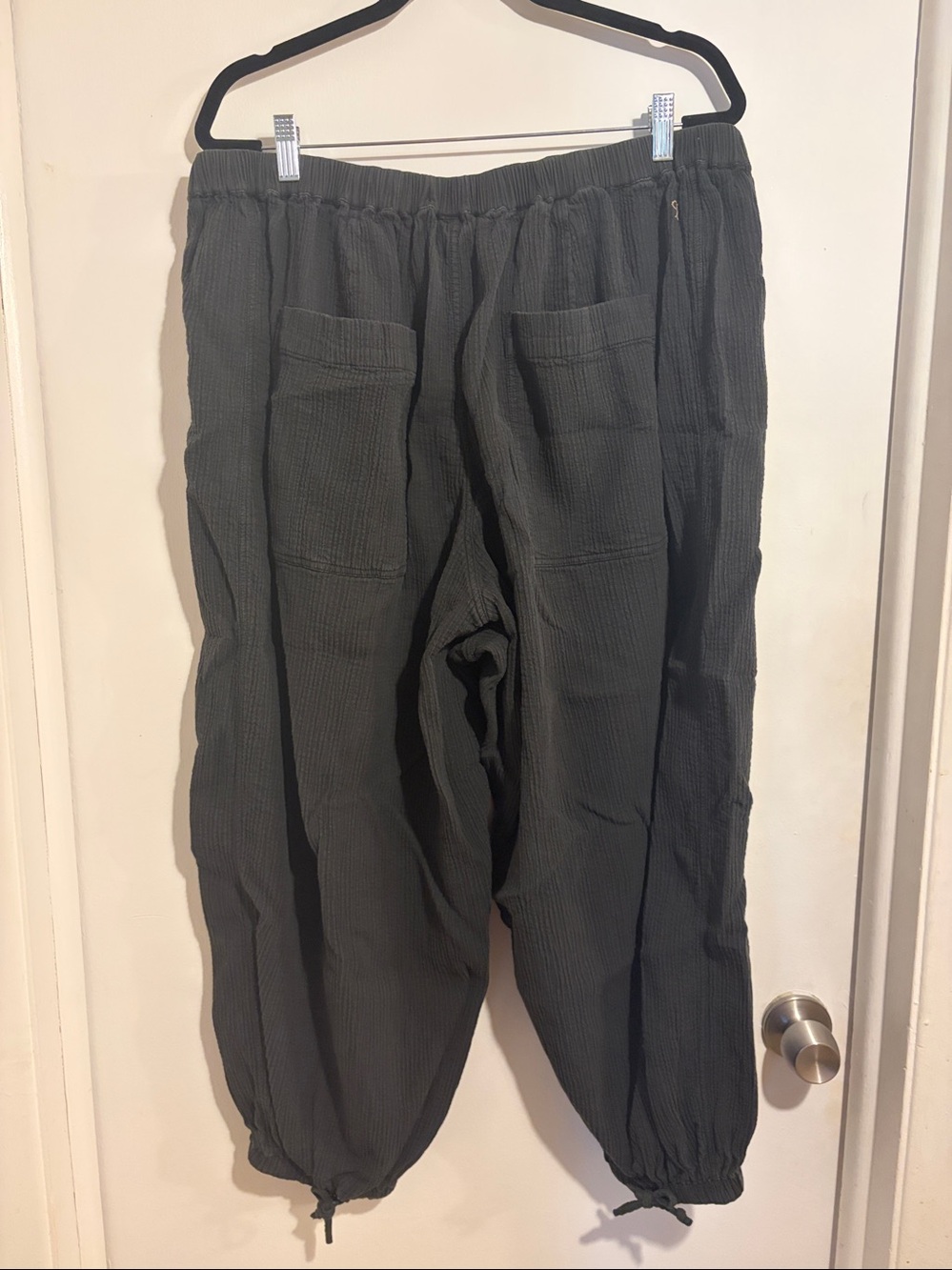 PILCRO Balloon Jogger Pants Navy Blue LARGE Anthropologie - Picture 3 of 8